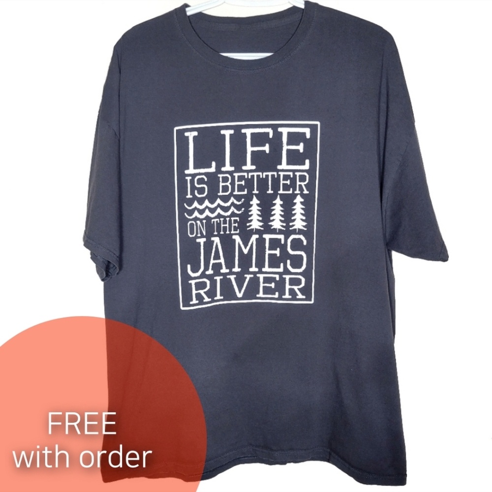 Gray shortsleeve tshirt XL men's tee James River casual